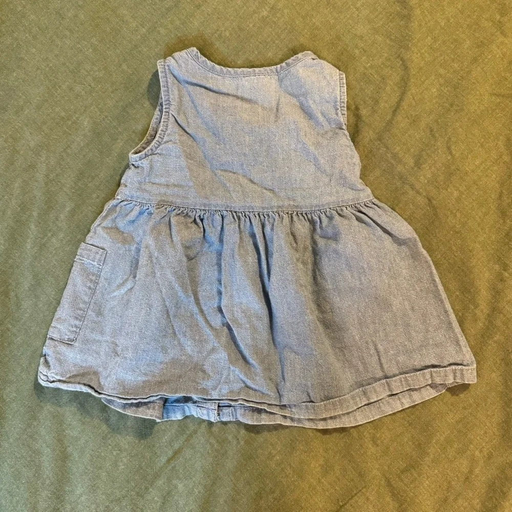 Girl’s 18 month Denim Chambray 3 piece lot Dresses Romper Carter’s - Cat & Jack‎
